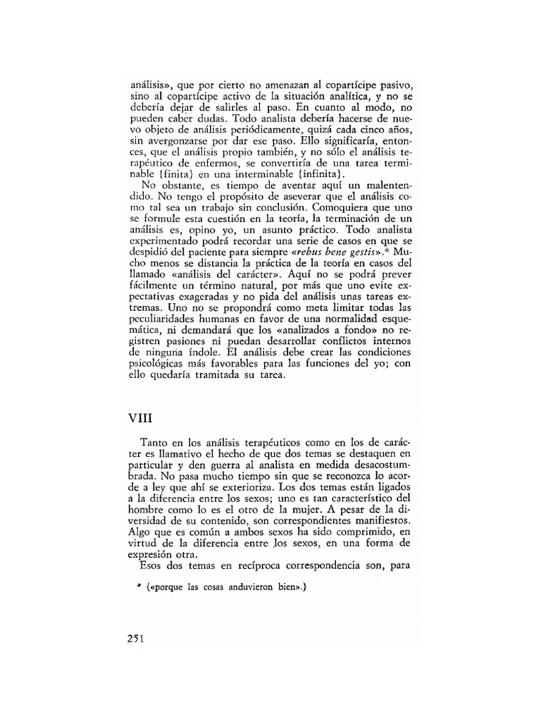Analisis Terminable e Interminable Capitulo 8 | PDF | Masculinidad | Mujer