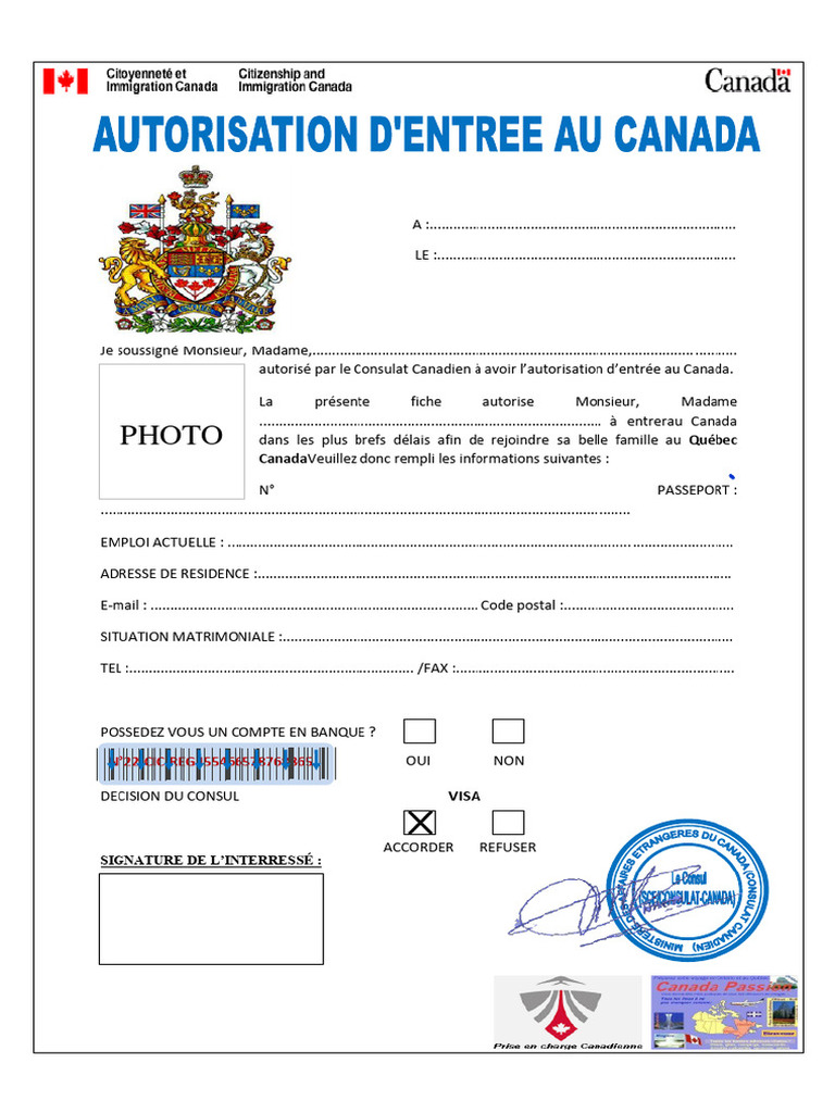 Entry Authorization To Canada ?? | PDF