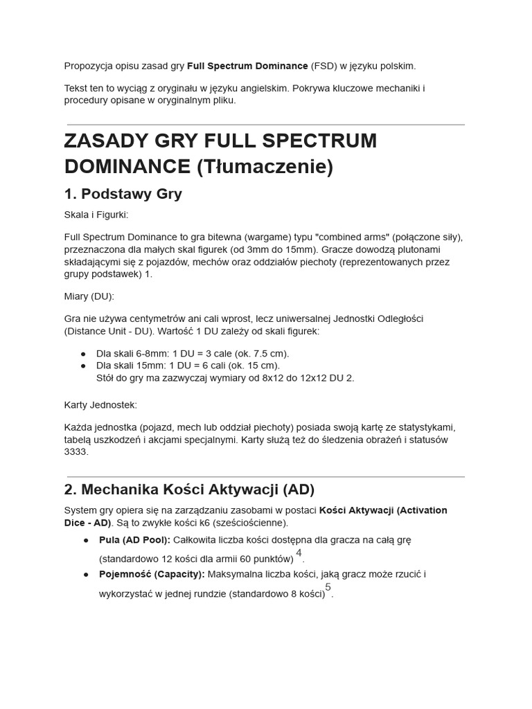Opis Zasad FSD PL | PDF
