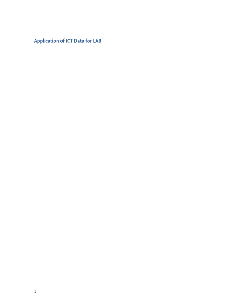 ICT Lab Assignment | PDF