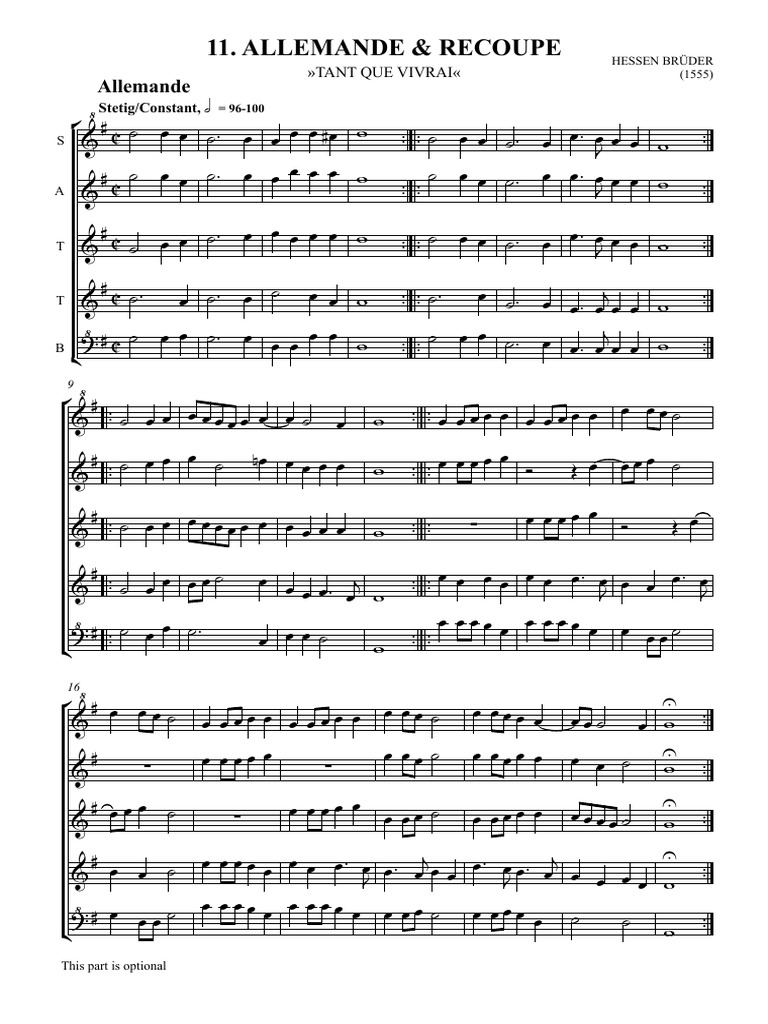 Allemande et Recoupe de Hessen Brüder | PDF