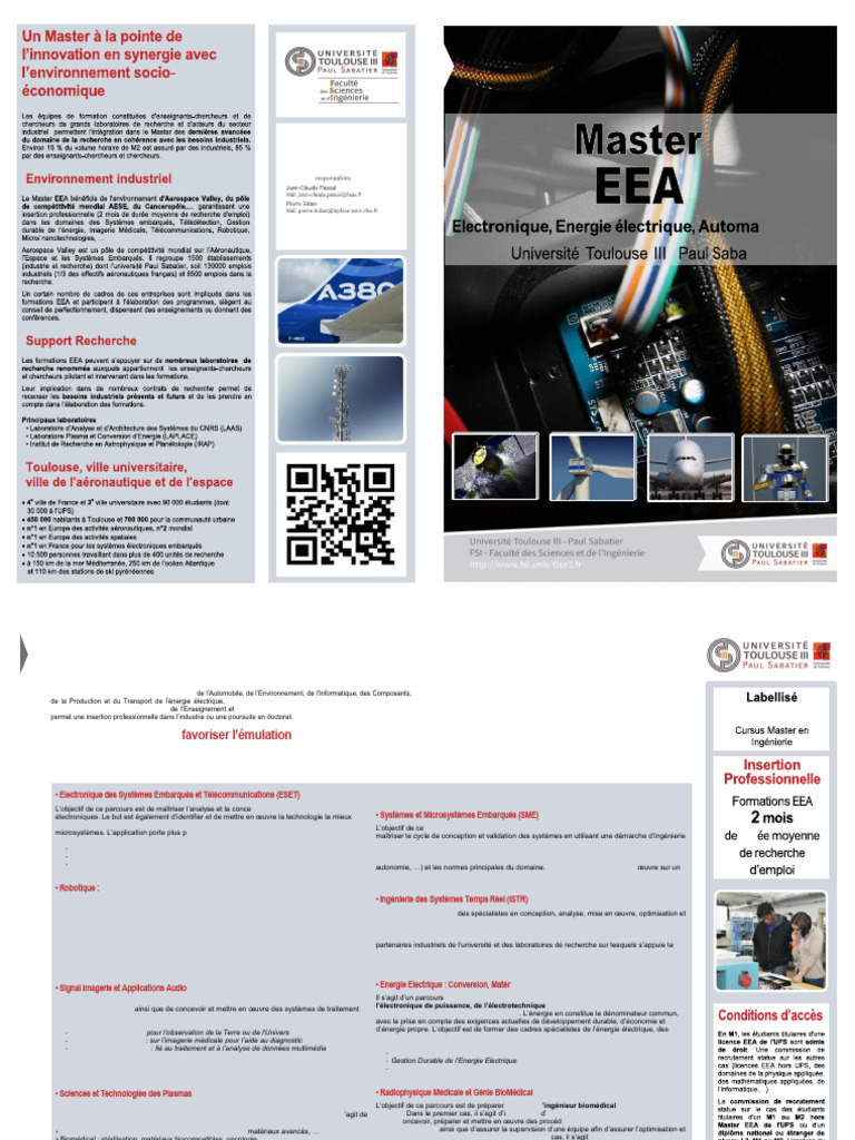 Master EEA : Innovation et Industrie à Toulouse | PDF | Électronique ...