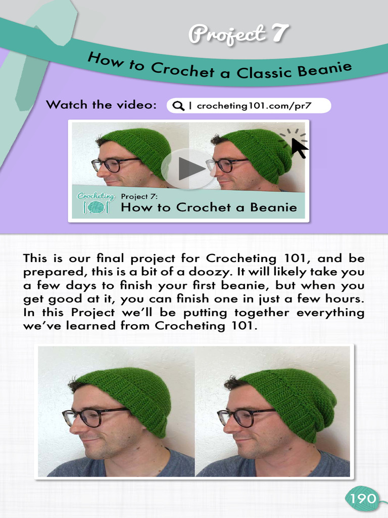 Crochet Classic Beanie Tutorial | PDF | Crochet | Yarn