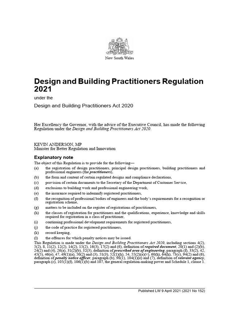 SL 2021 152 | PDF | Professional Liability Insurance | Regulatory ...