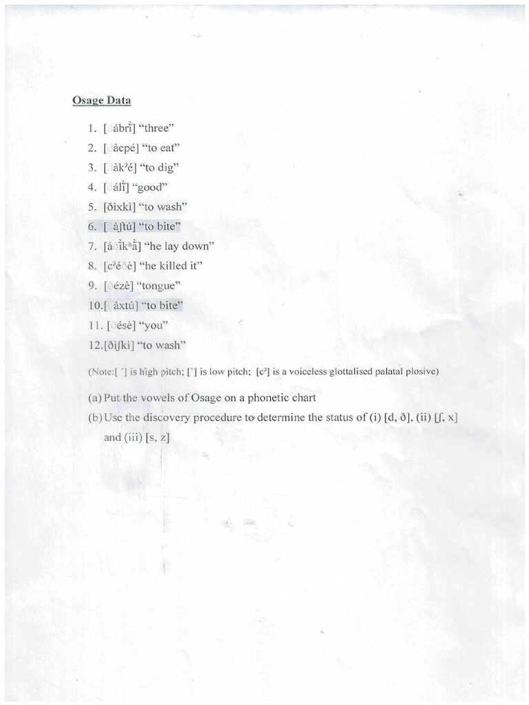 329 Phonology Data | PDF