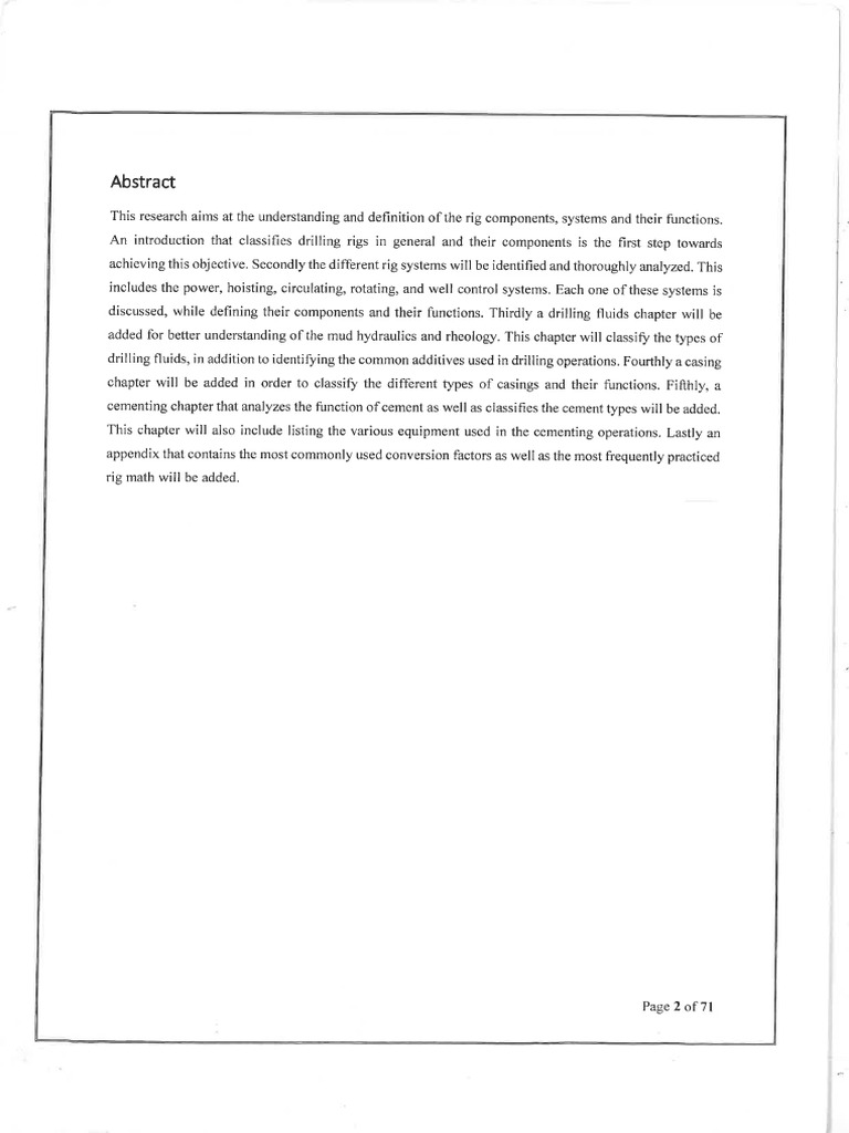 Rig Component 1 | PDF