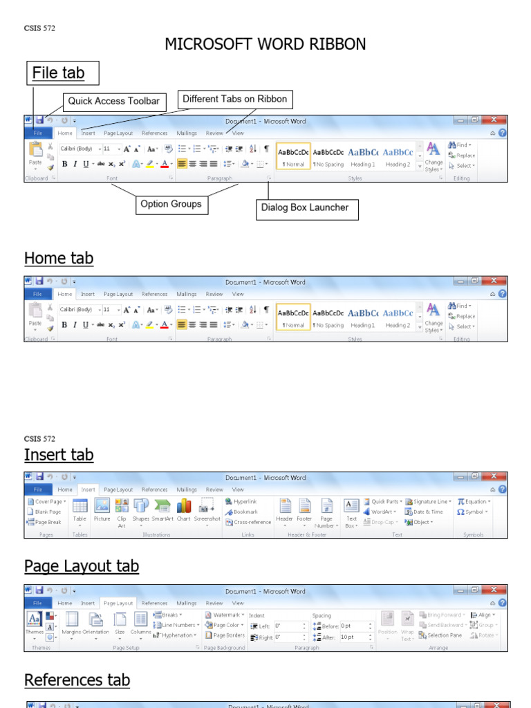 Microsoft Word Ribbon-F11 | PDF
