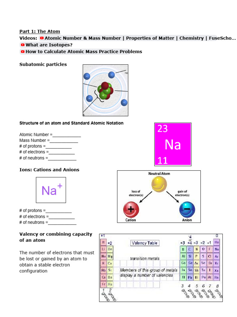 Understanding Atomic Structure and Isotopes | PDF | Chemical Polarity ...