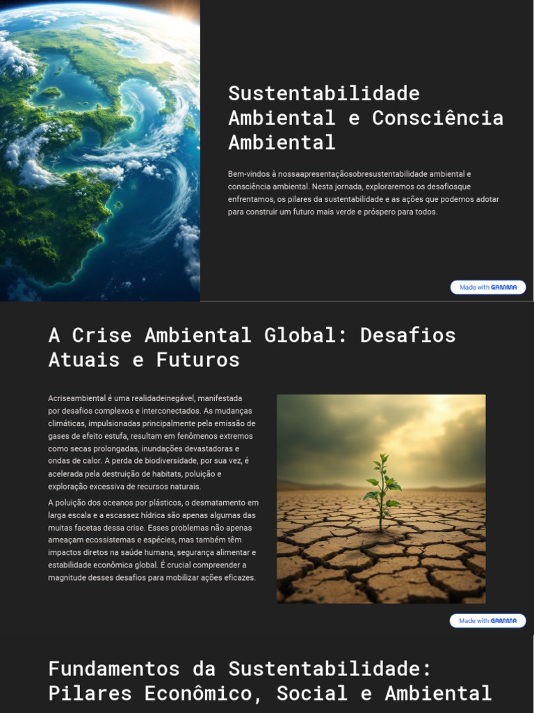 Sustentabilidade e Consciência Ambiental | PDF | Sustentabilidade ...