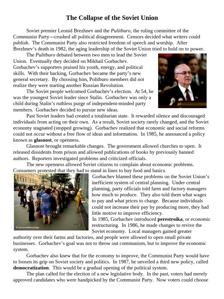 The Soviet Union's Collapse Explained | PDF | Soviet Union | World Politics