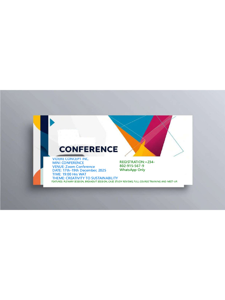 Videre Concept Mini Conference 2025 | PDF