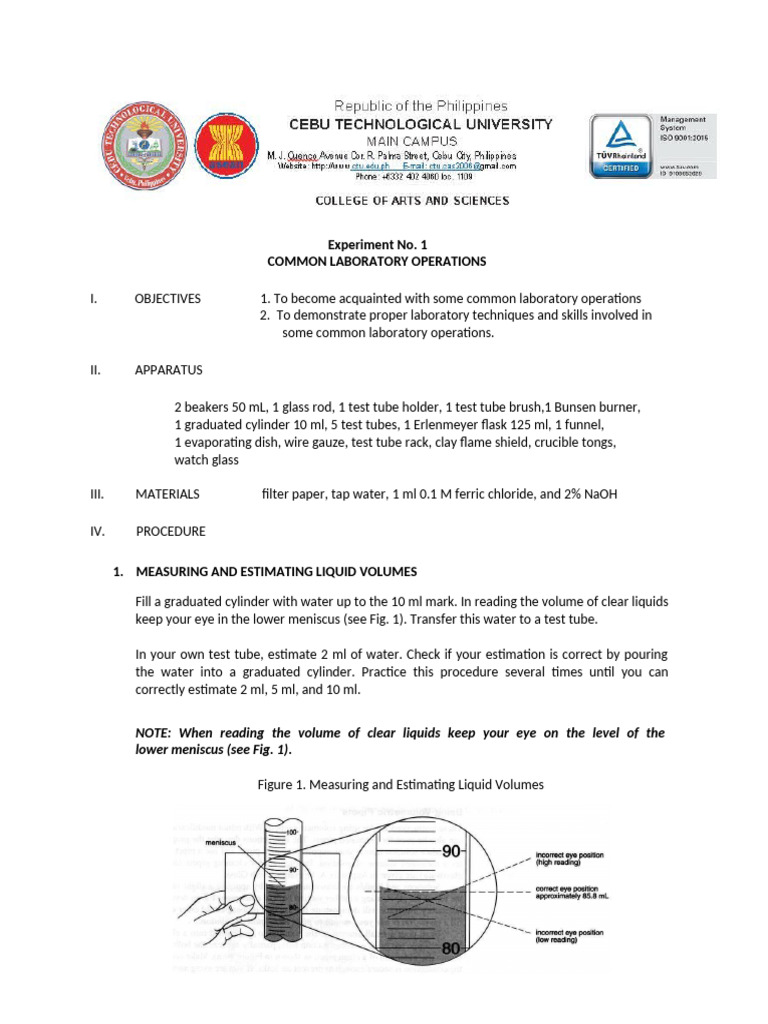 Common Laboratory Techniques Overview | PDF | Precipitation (Chemistry ...