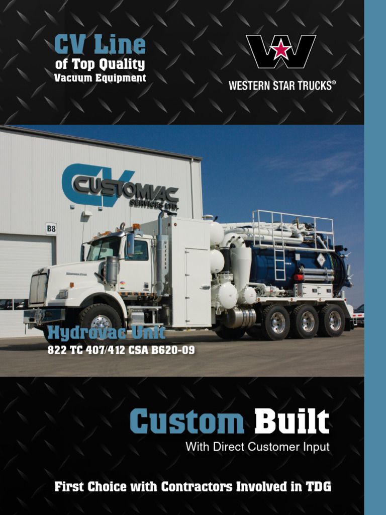 CV Promo1015 Western Star Hydrovac - Web 9209 | PDF | Valve | Pump
