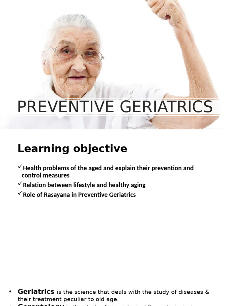 Preventive Geriatrics | PDF | Ageing | Geriatrics