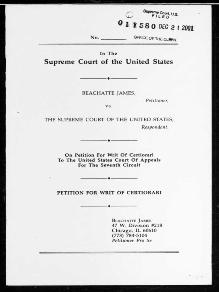 Micro - IA40386010 - 1778 1. Petition For Writ of Certiorari | PDF ...
