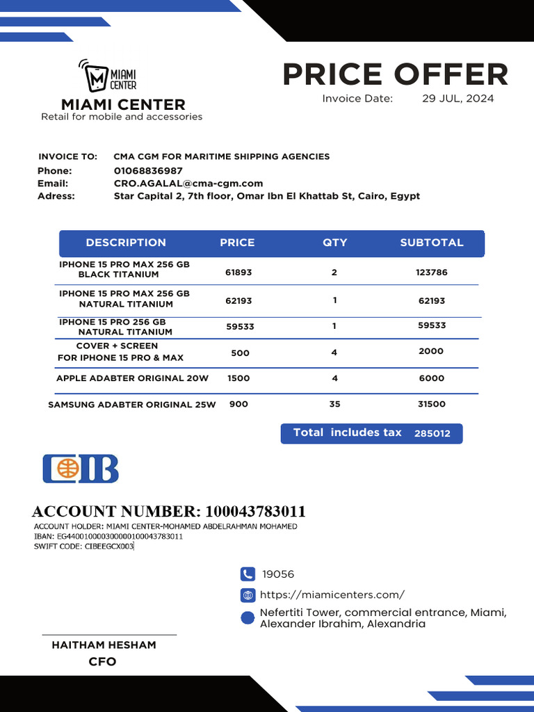 Price Offer | PDF