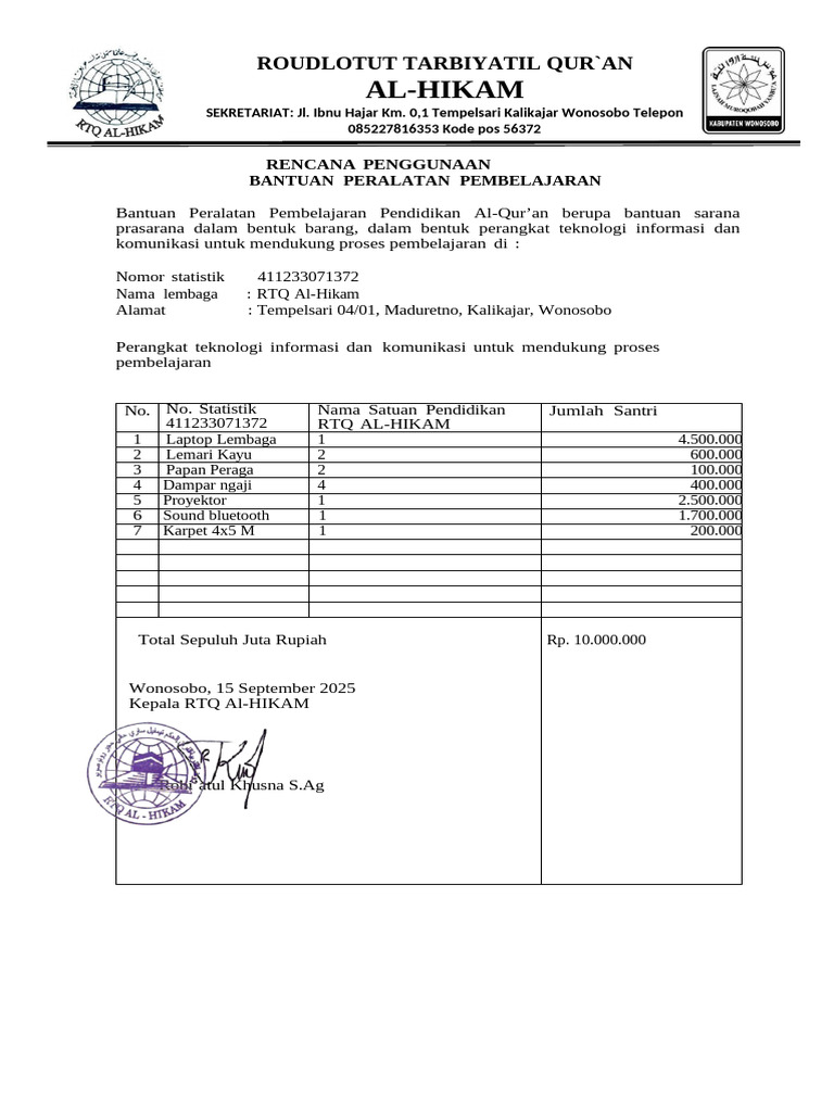 RTQ Alhikam | PDF