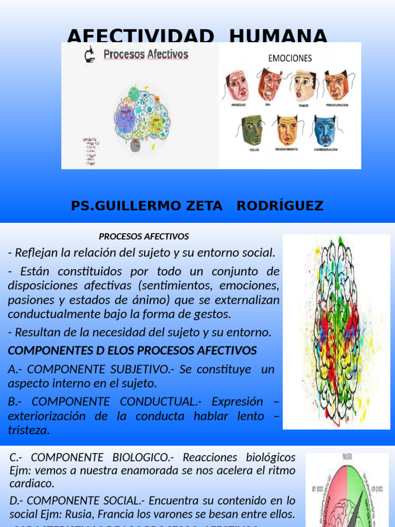Procesos Afectivos en la Afectividad Humana | PDF | Las emociones ...