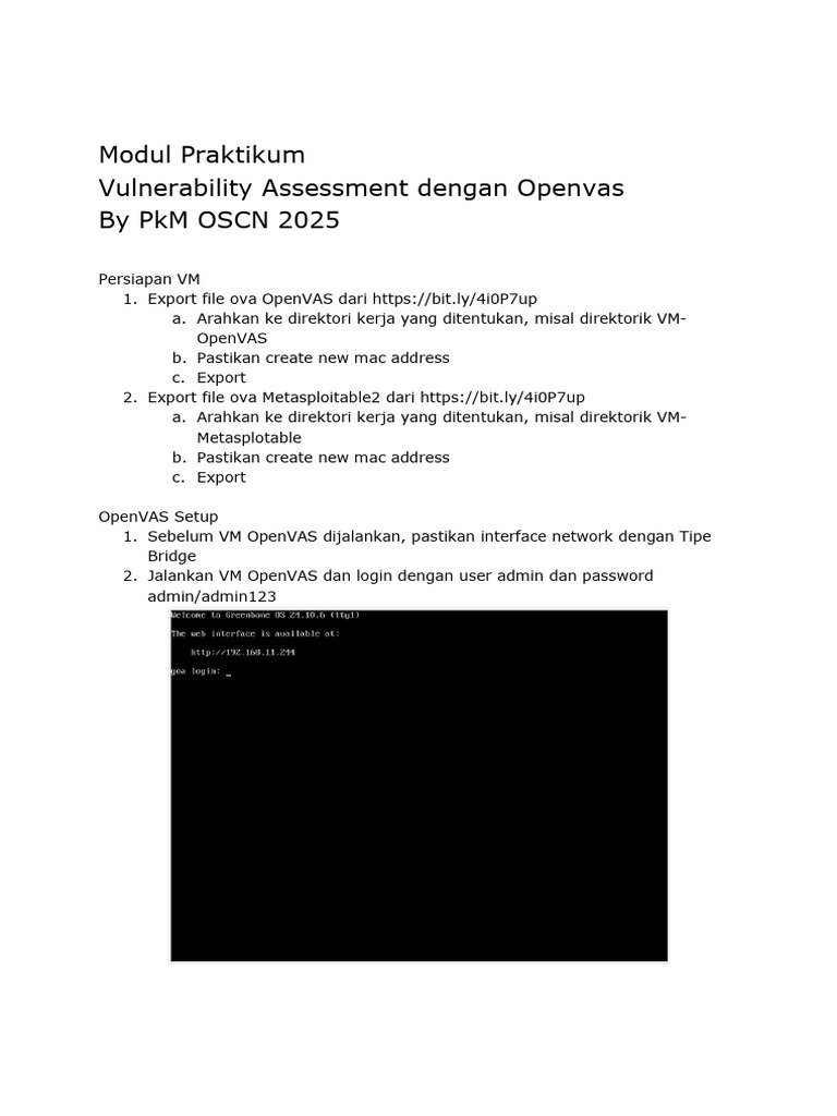 Praktikum Vulnerability Assessment OpenVAS | PDF