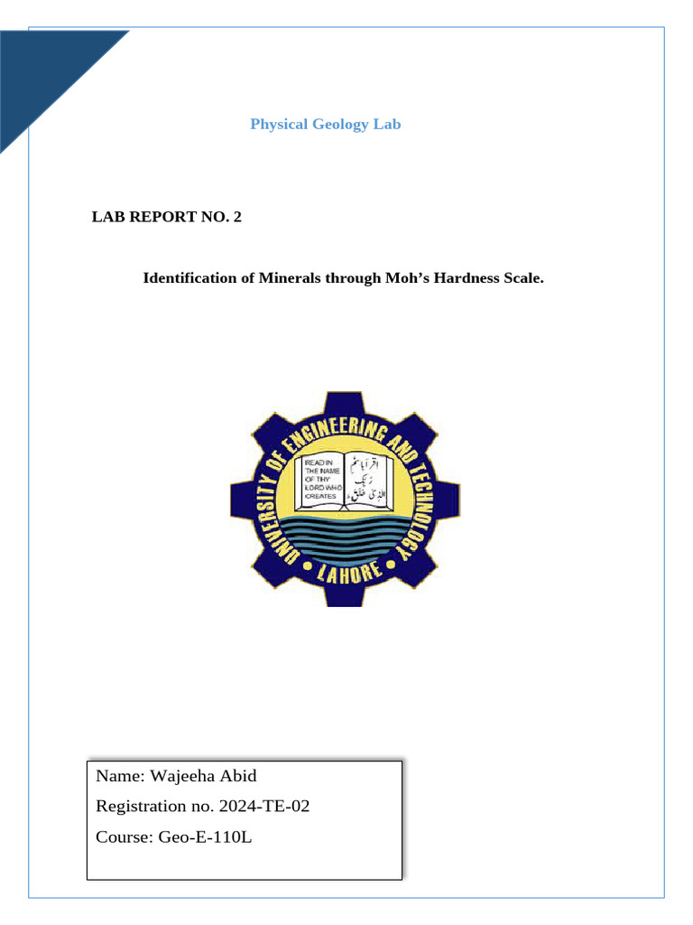 PG Lab 2 | PDF | Minerals | Gemstone