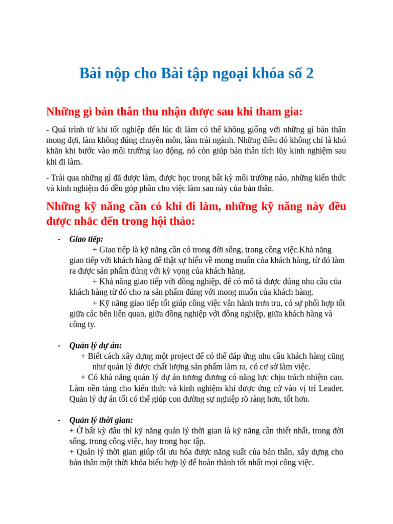 BT Ngo I Khóa | PDF