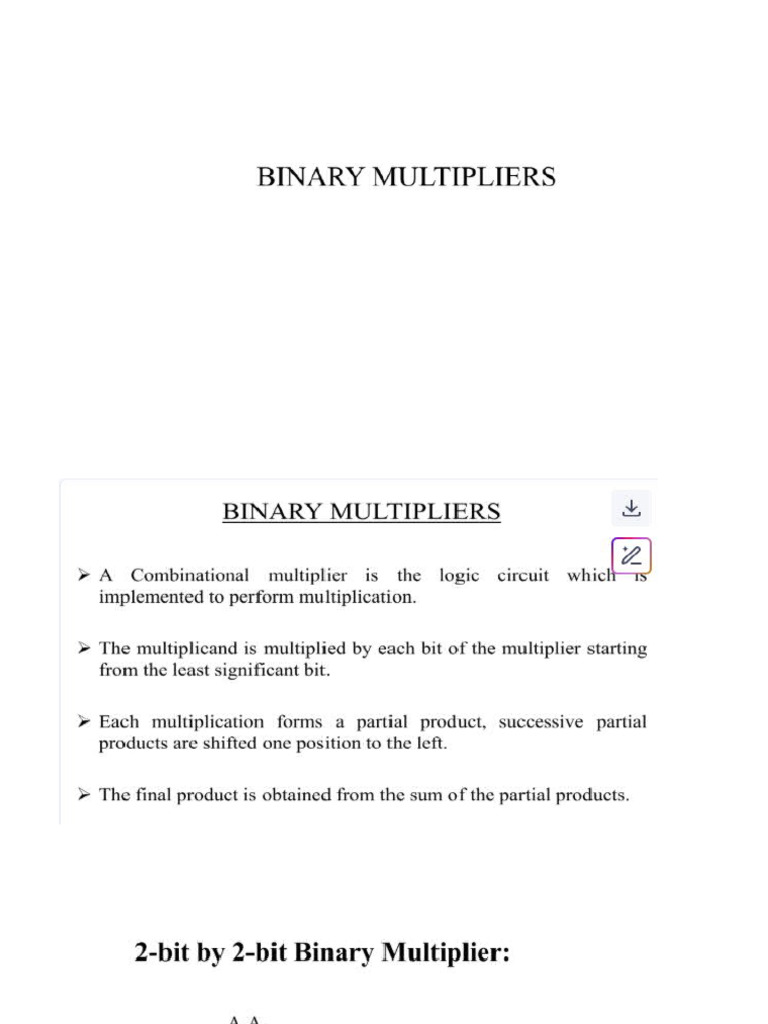 Binary Multiplier | PDF