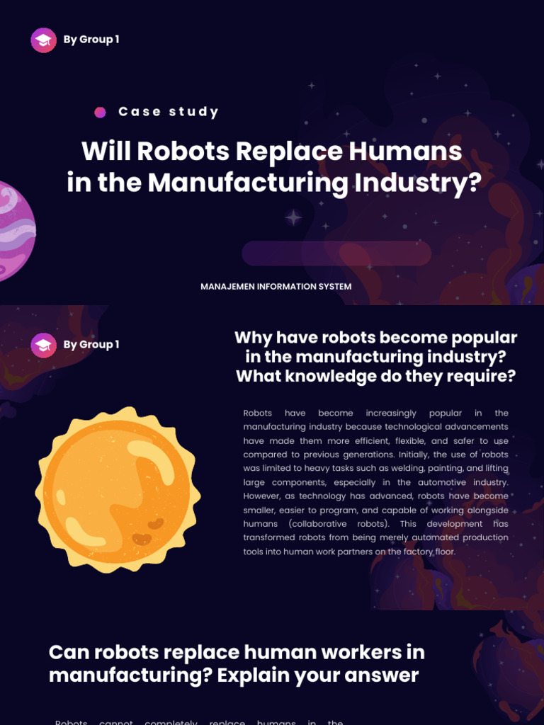 Robots in Manufacturing: Human vs. Machine | PDF | Robot | Robotics