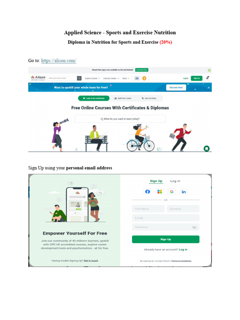 Diploma In Sports Nutrition Course Guide Pdf 