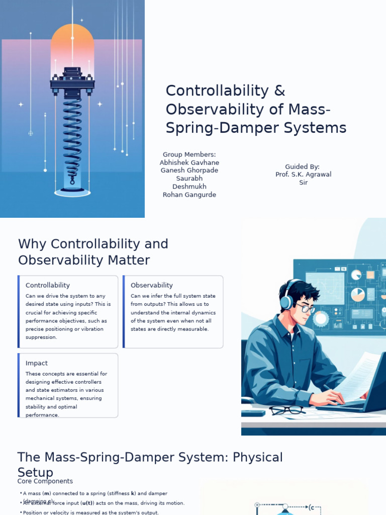 Controllability & Observability in Mass-Spring-Damper Systems | PDF ...