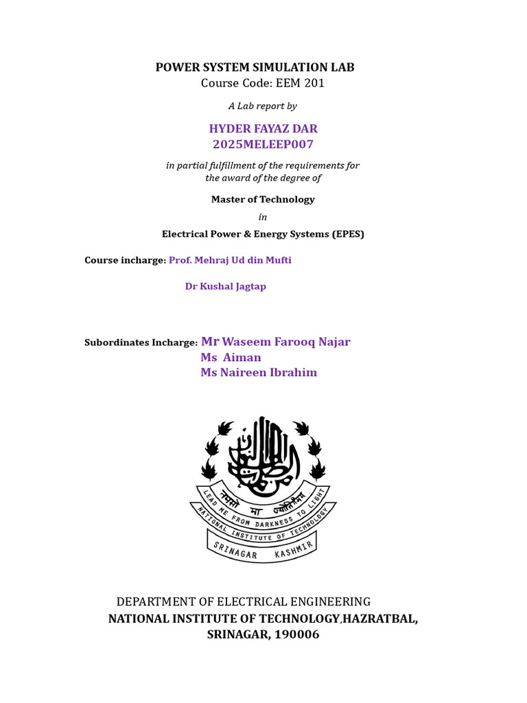 Hyder Lab Report | PDF | Mathematical Analysis