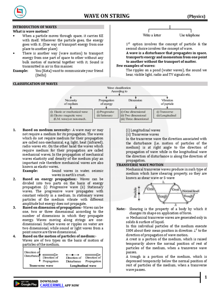 Understanding Wave Motion in Physics | PDF | Waves | Oscillation