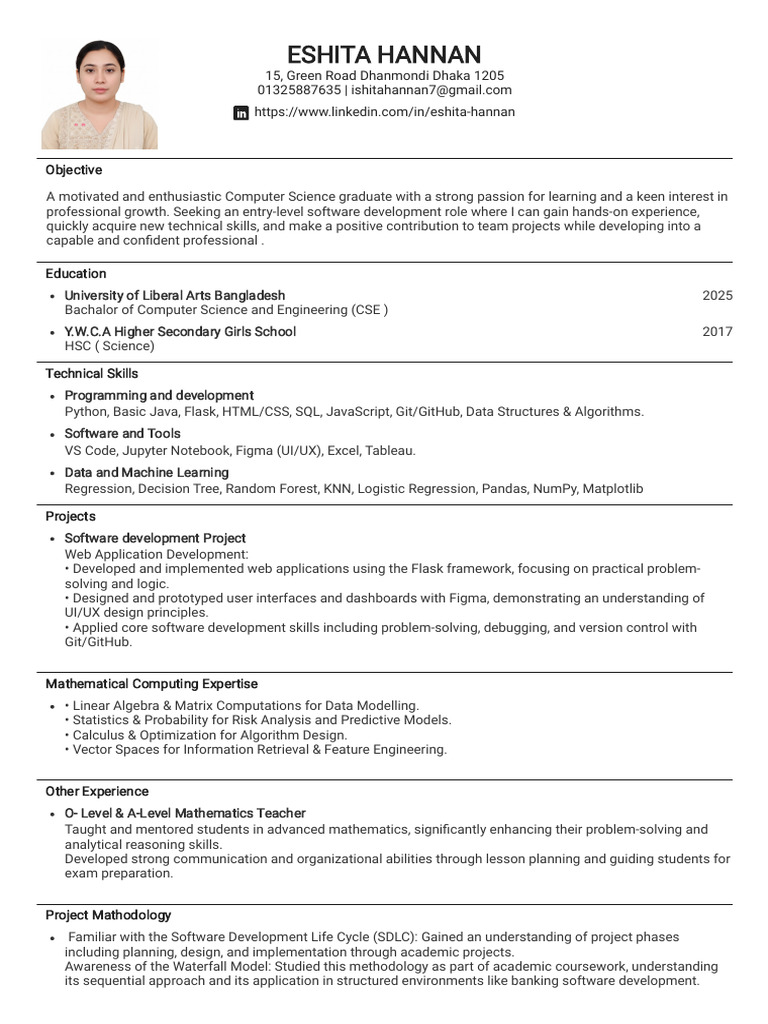 Entry-Level Software Developer Resume | PDF | Software Development ...