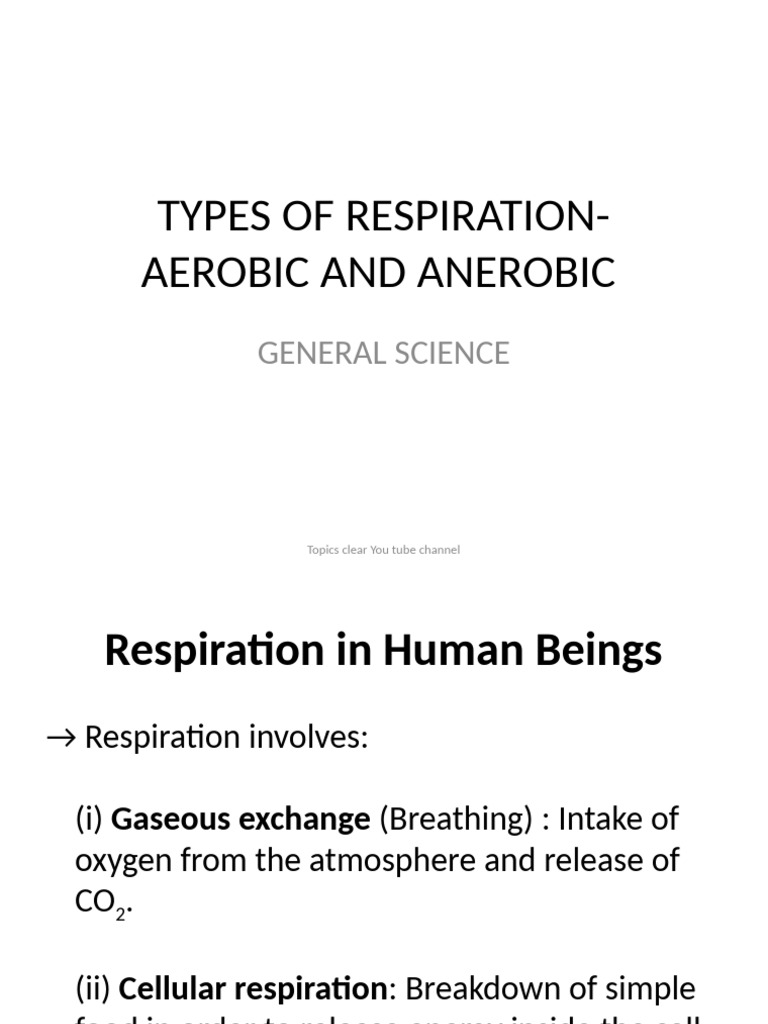 Types of Respiration | PDF | Cellular Respiration | Chemistry