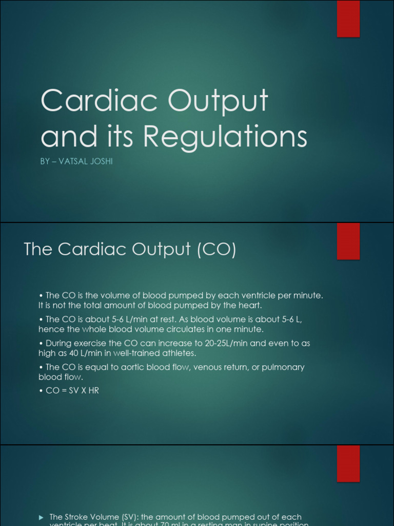 Understanding Cardiac Output and Regulation | PDF | Ejection Fraction ...