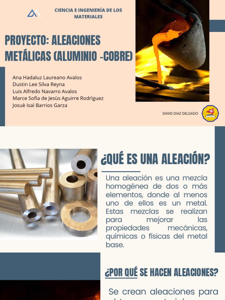 Aleaciones de Aluminio y Cobre: Propiedades y Métodos | PDF | Aleación ...