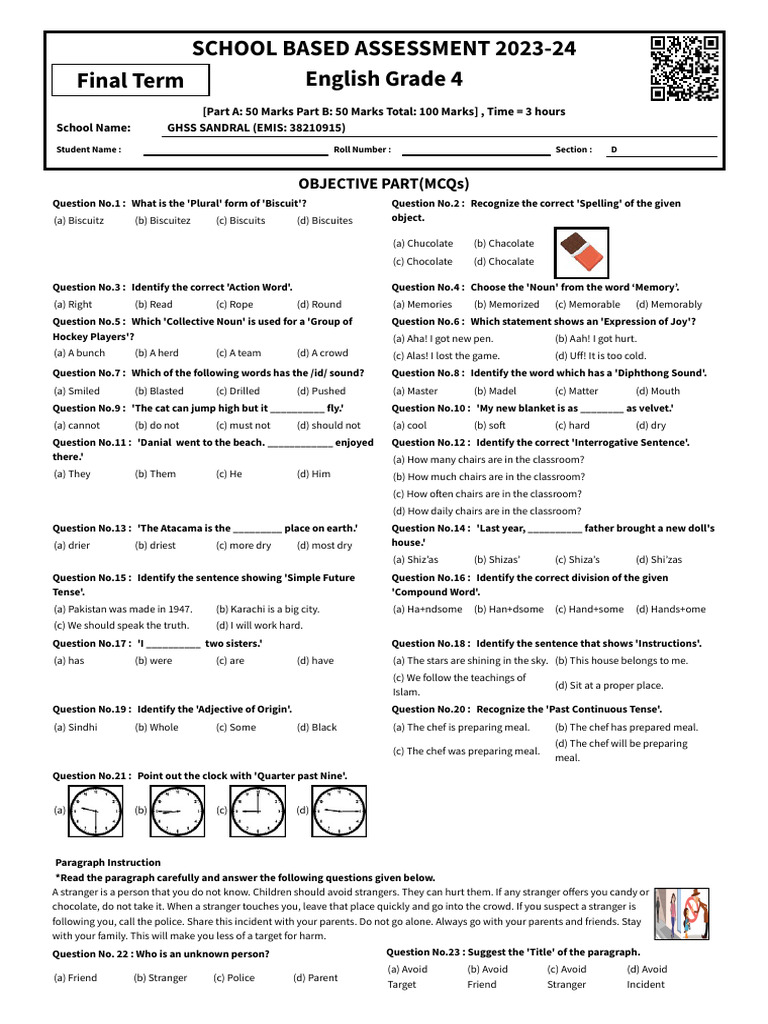 Eng 4 | PDF | Linguistics | Grammar