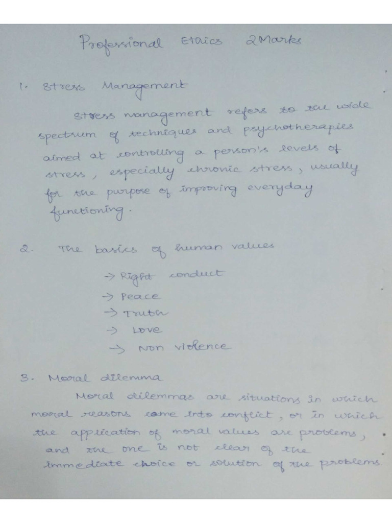 Ethics 2 Marks | PDF