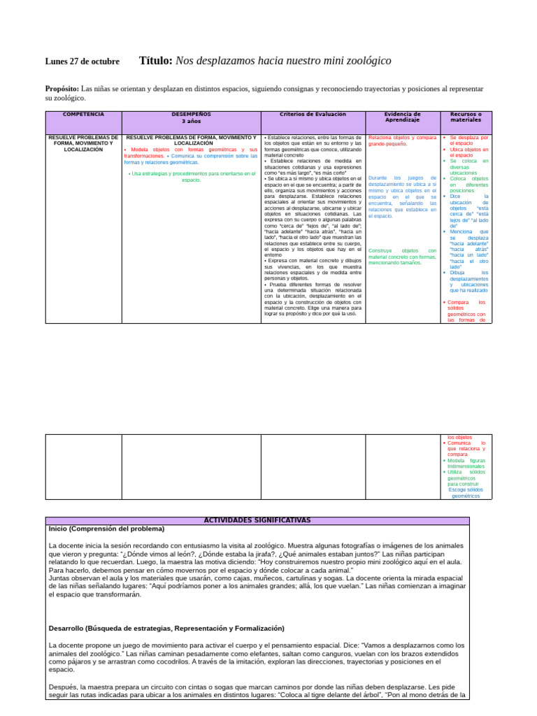 Semana Del 27 Al 31 de Octubre 2025 | PDF | Aprendizaje | Maestros