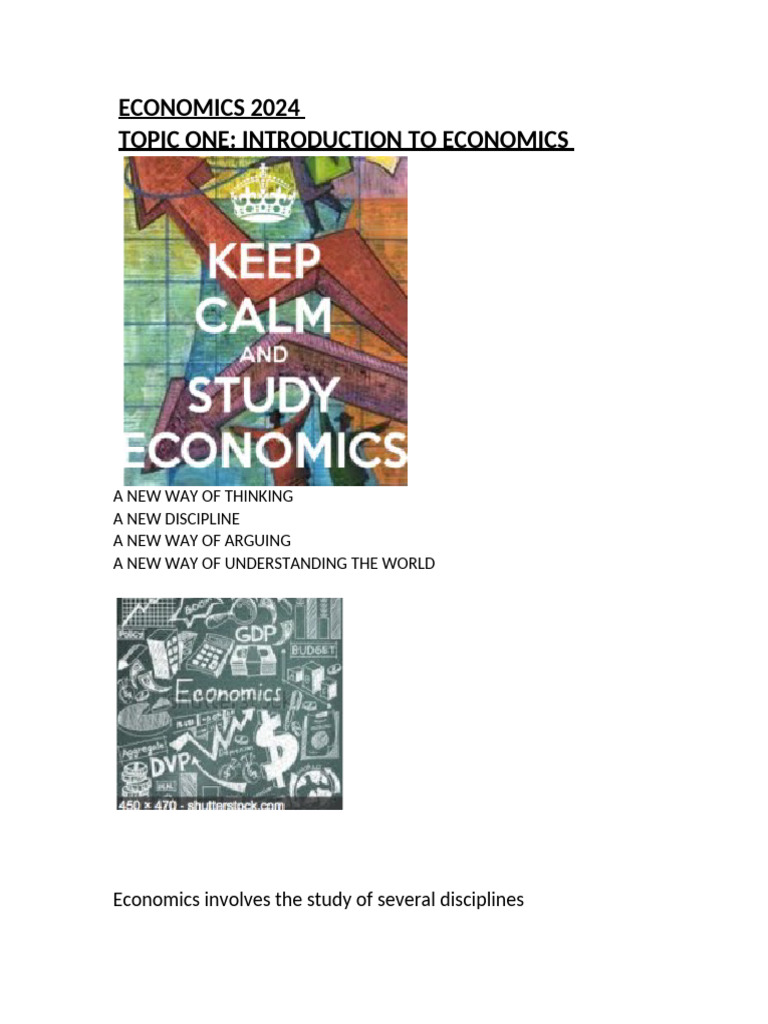 Introduction to Economics 2024 Guide | PDF | Business | Microeconomics