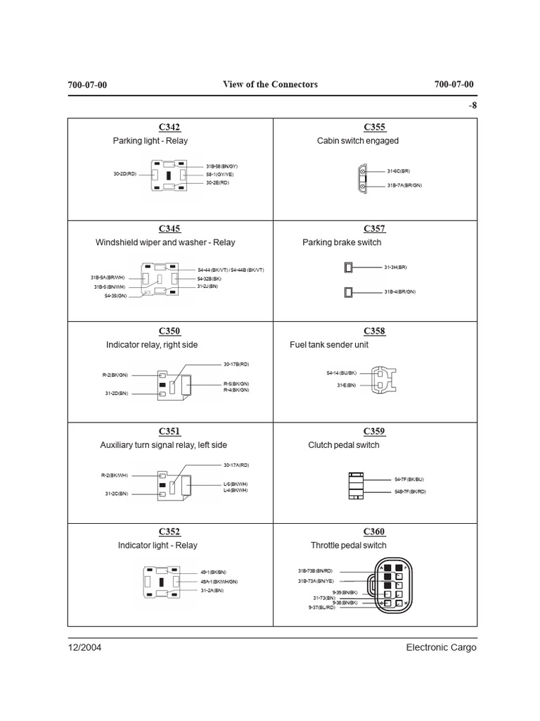Connectors and Relay Overview | PDF | Throttle | Automotive Industry