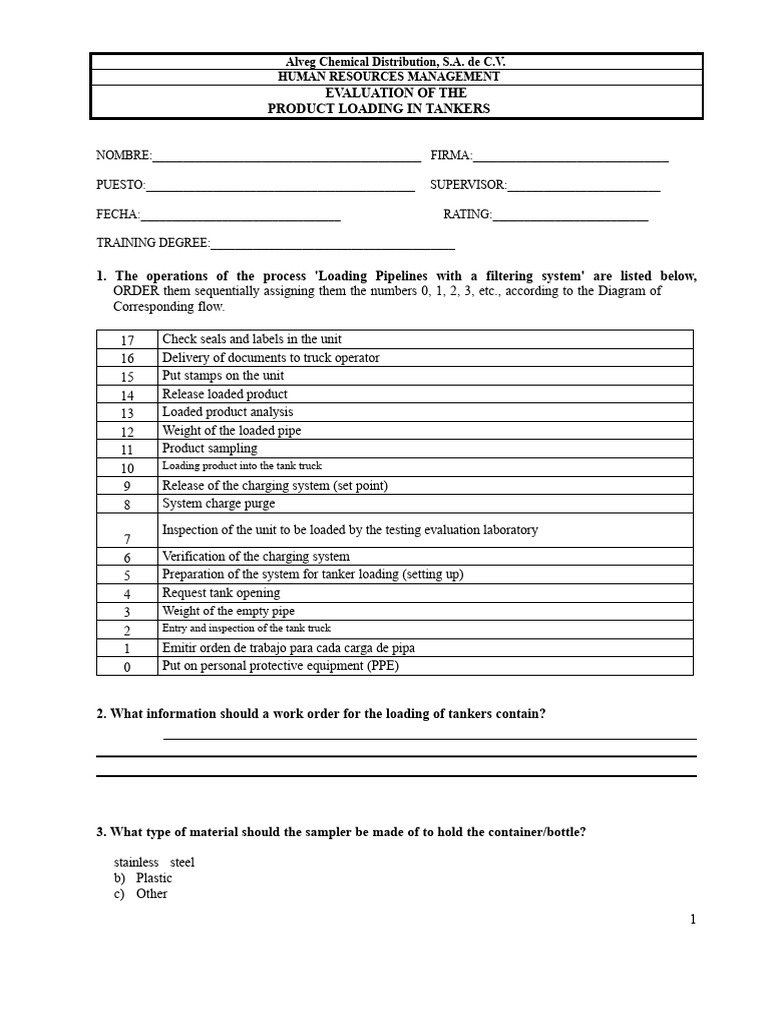 Product Loading Evaluation for Tankers | PDF | Oil Tanker