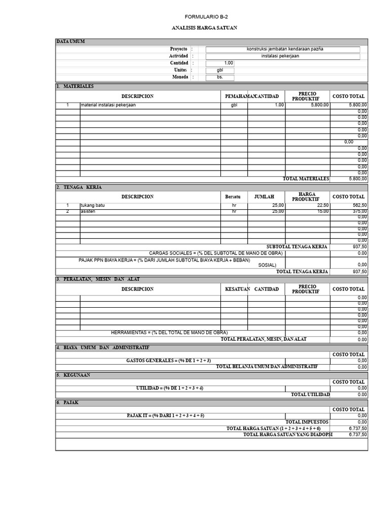 Formulir B-2 | PDF