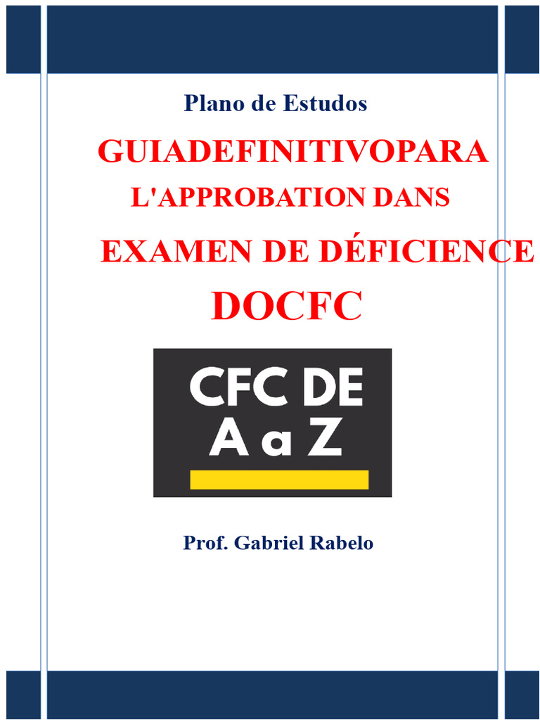 Guide d'Études pour l'Examen CFC | PDF | Comptabilité | Bilan comptable