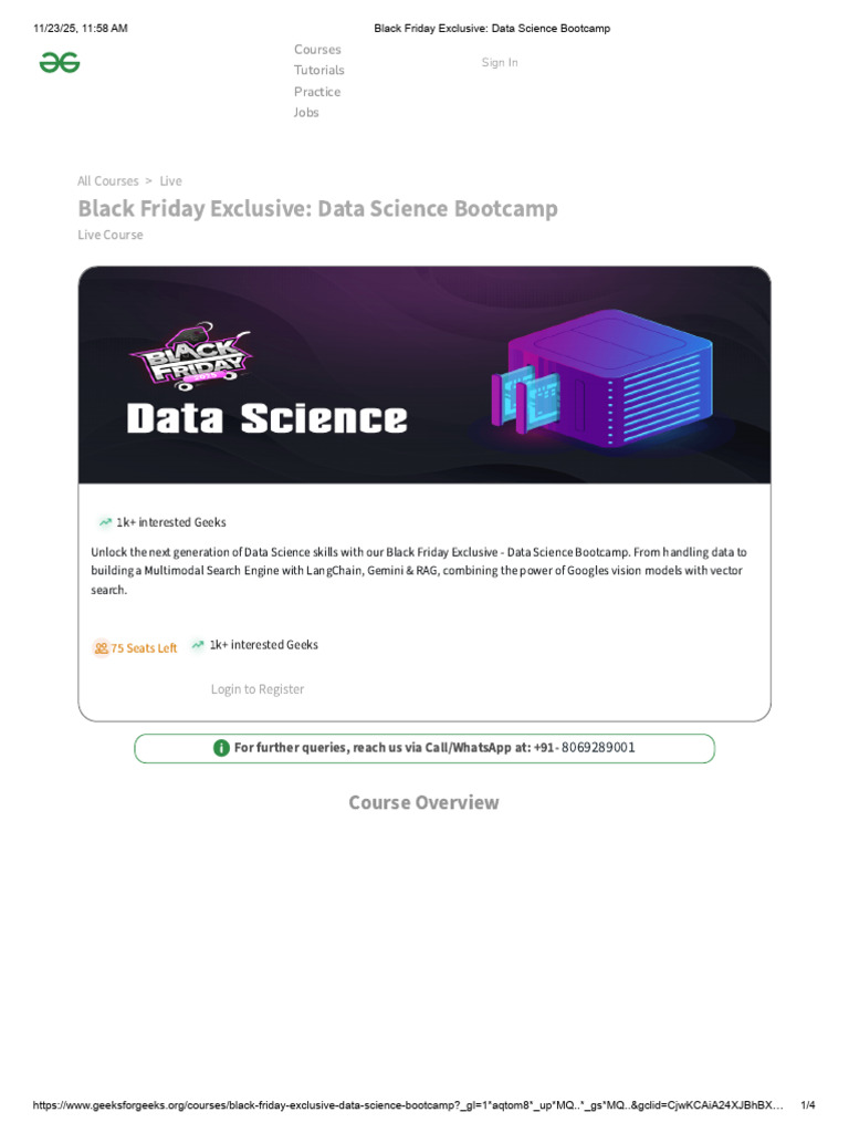 Black Friday Data Science Bootcamp | PDF | Information Science | Computing