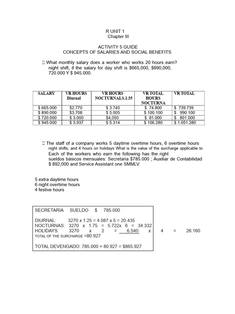 Salary and Payroll Calculation Guide | PDF | Payroll | Salary