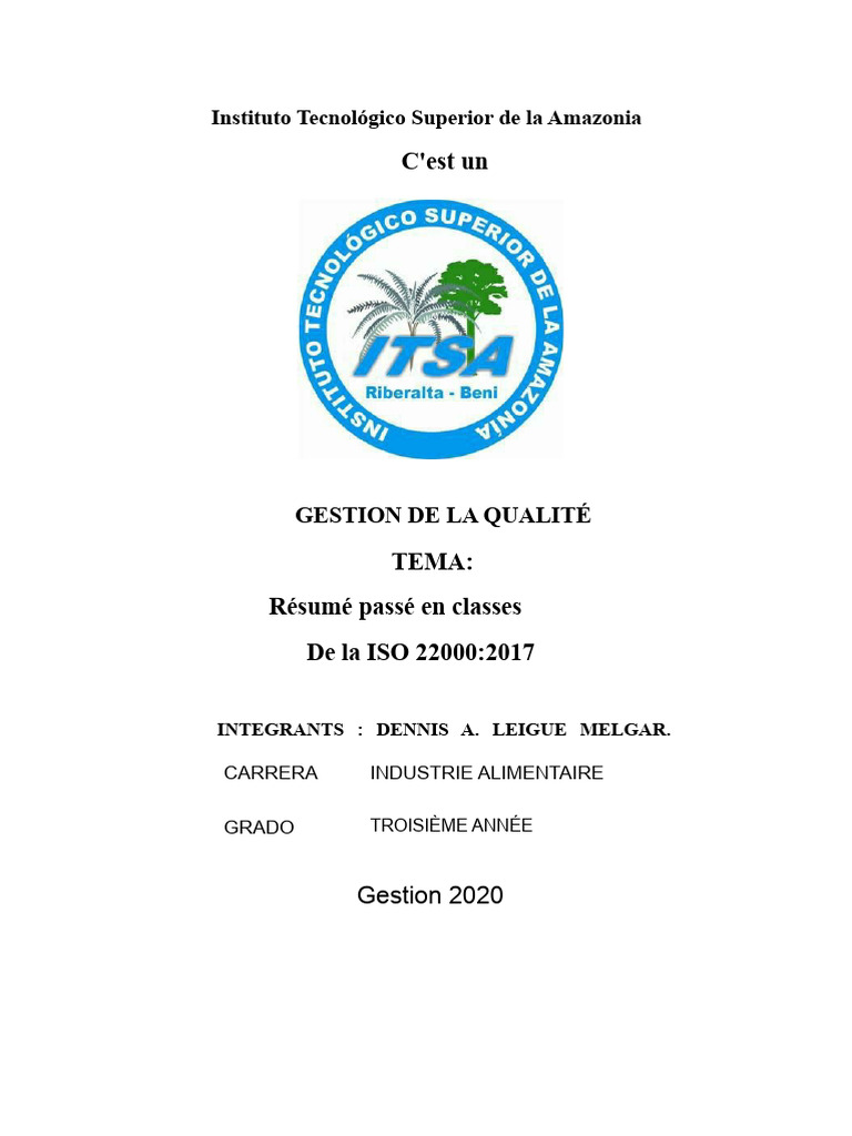 ISO 22000:2017 et Sécurité Alimentaire | PDF | Sécurité