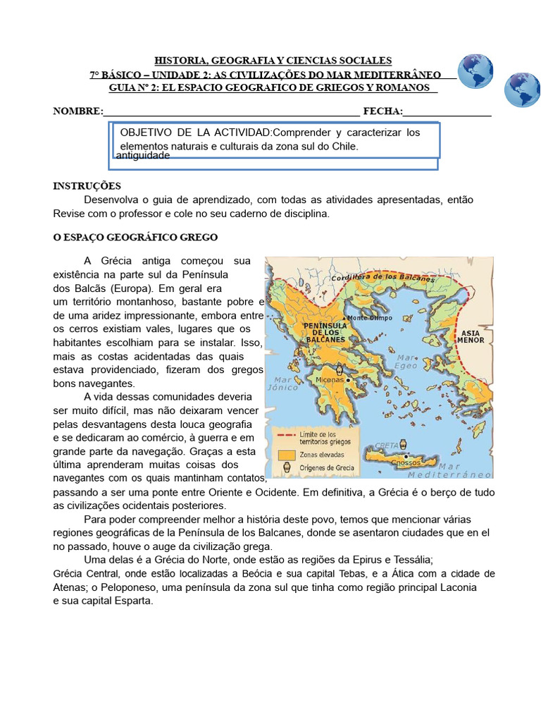 Aula 02 - Espaço Geográfico Dos Gregos e Romanos. | PDF | Grécia Antiga ...