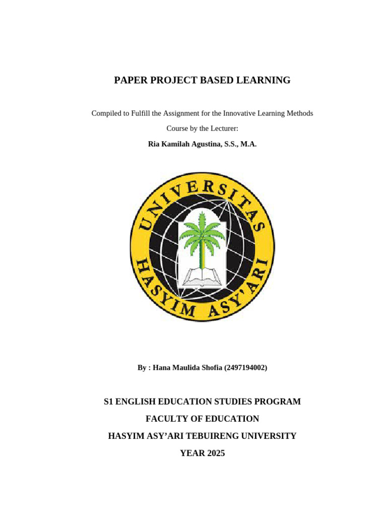 Paper Project Based Learning | PDF
