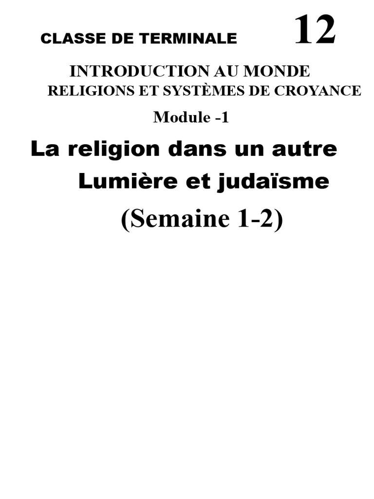 Introduction aux religions et croyances | PDF | Dieu | Émile Durkheim