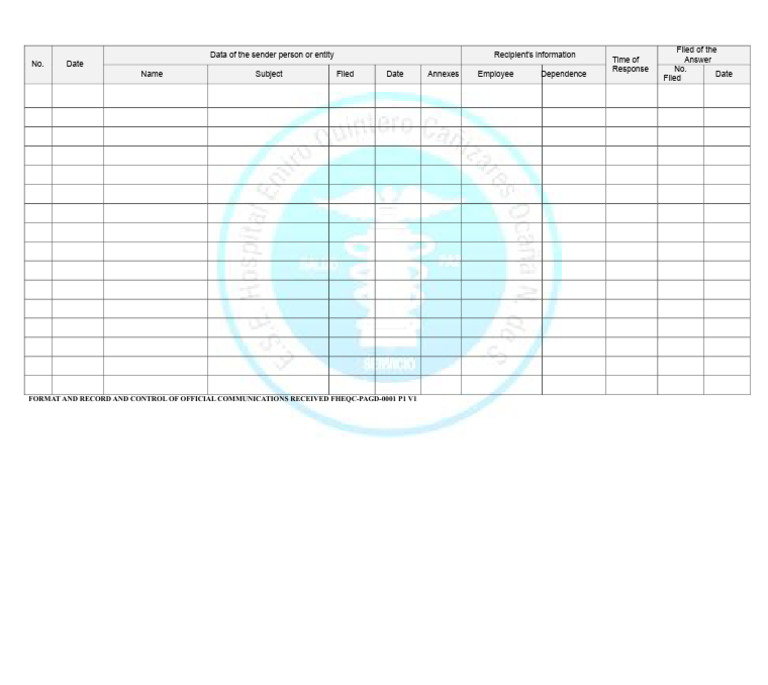 Official Communication Record Format | PDF